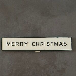 Hearth & Hand Merry Christmas Sign - Cream and Black